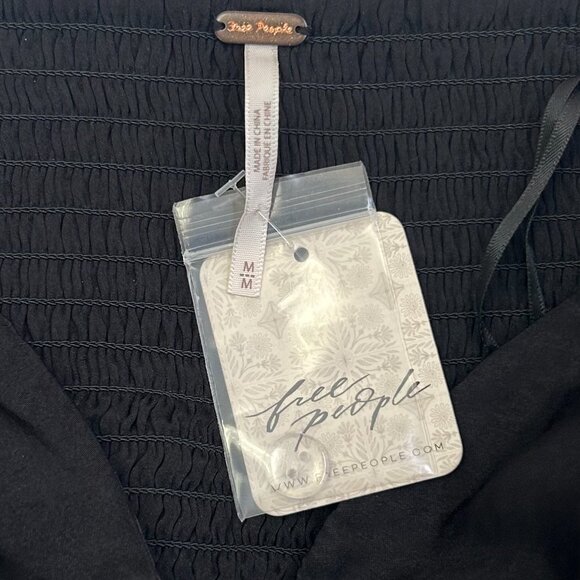 NWT Free People Strapless Crop Top Black M Bustier Corset Going Out Party - Picture 2 of 10